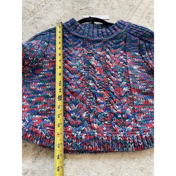 For Love & Lemons Sydney Crop Knit Sweater in Sapphire Size 2X Plus Size‎ NWT - Picture 10 of 10